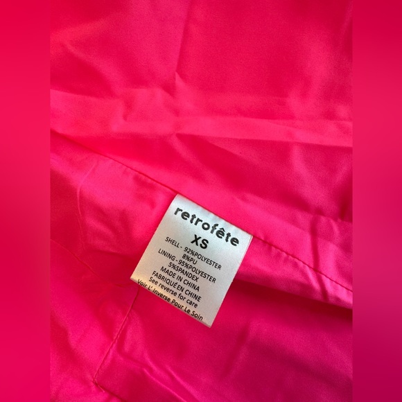 Retrofete Kristen Blazer Jacket Hyper Pink XS NWT - Picture 12 of 14